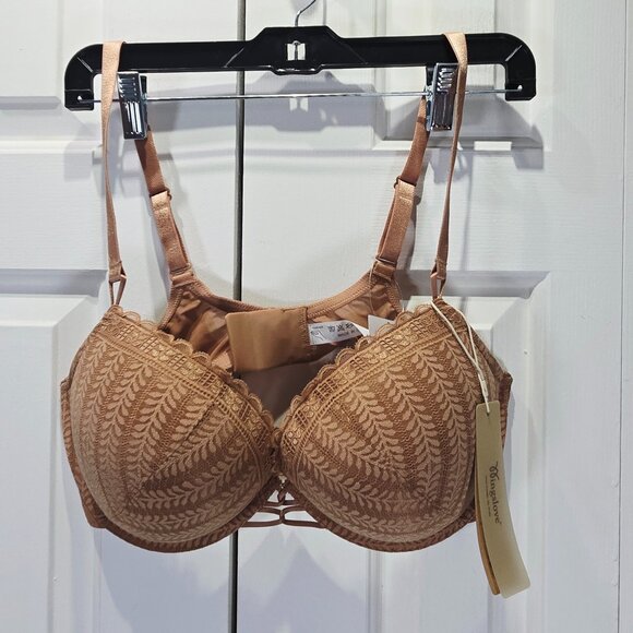 NWT Women’s Beige Push-Up Bra – Size 38D - Picture 1 of 3